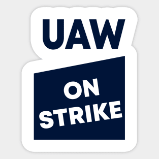 UAW Strike Red Tee United Auto Workers Sticker